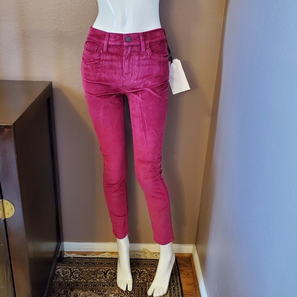 NWT CURRENT/ELLIOTT Stiletto berry cord jeans 28 - Picture 1 of 6
